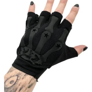 Guantes Esqueleto Trabajo Gimnasio Antideslizante Negro Esqueleto